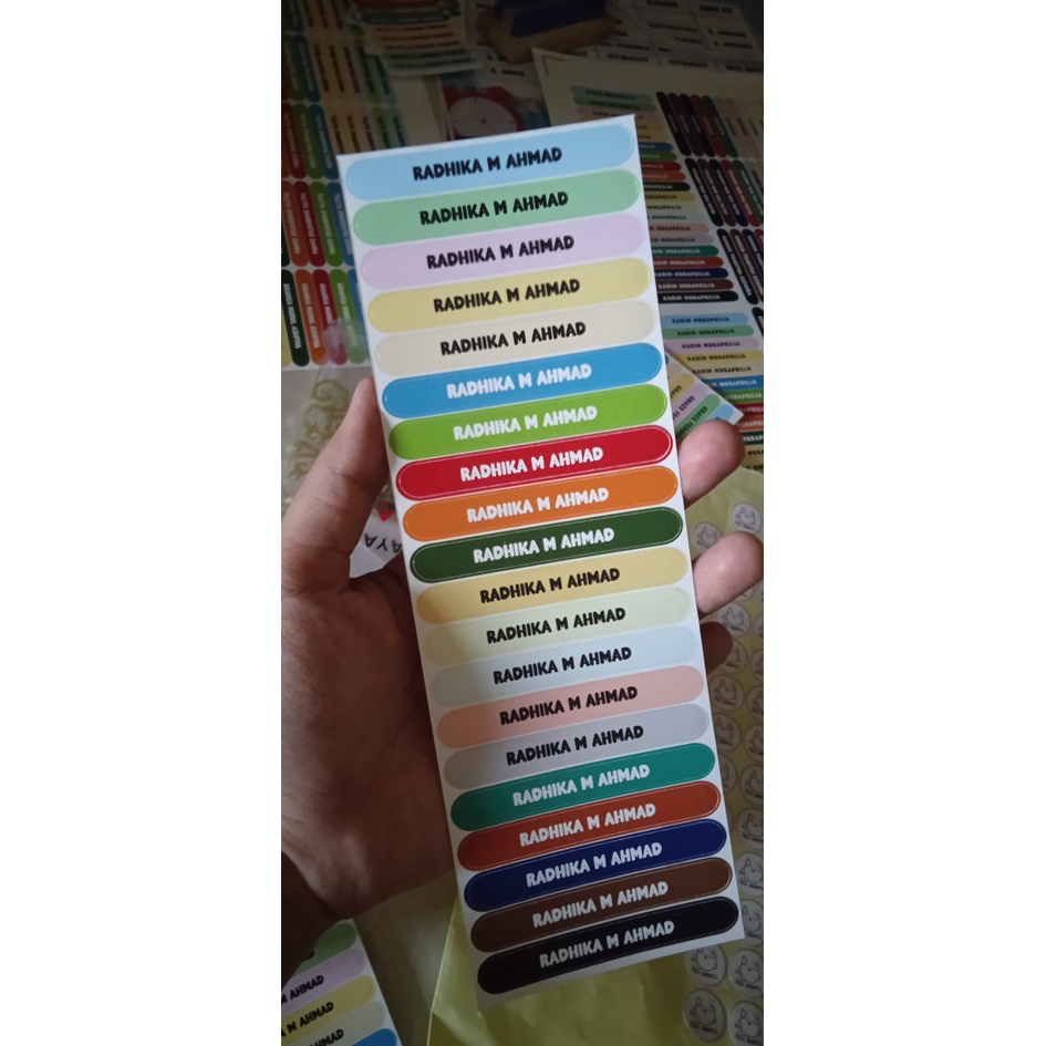 

Stiker custom pulpen pensil dan lainya