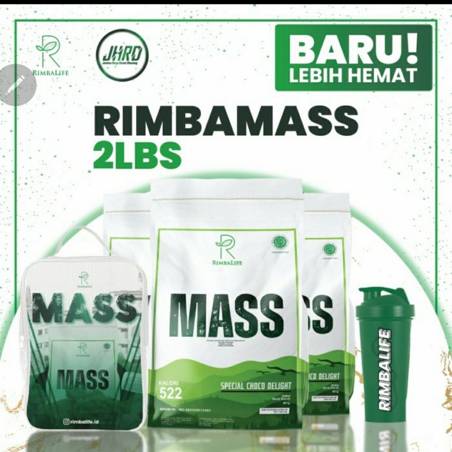 Rimba Mass Gainer 2 lbs 900 gr 4.4 lbs 2000 gr 2 KG Bpom Halal