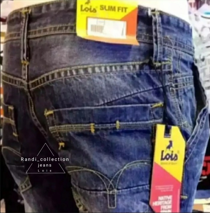 celana jeans panjang pria/ celana lois pria original standard reguller - 27, Biru Muda