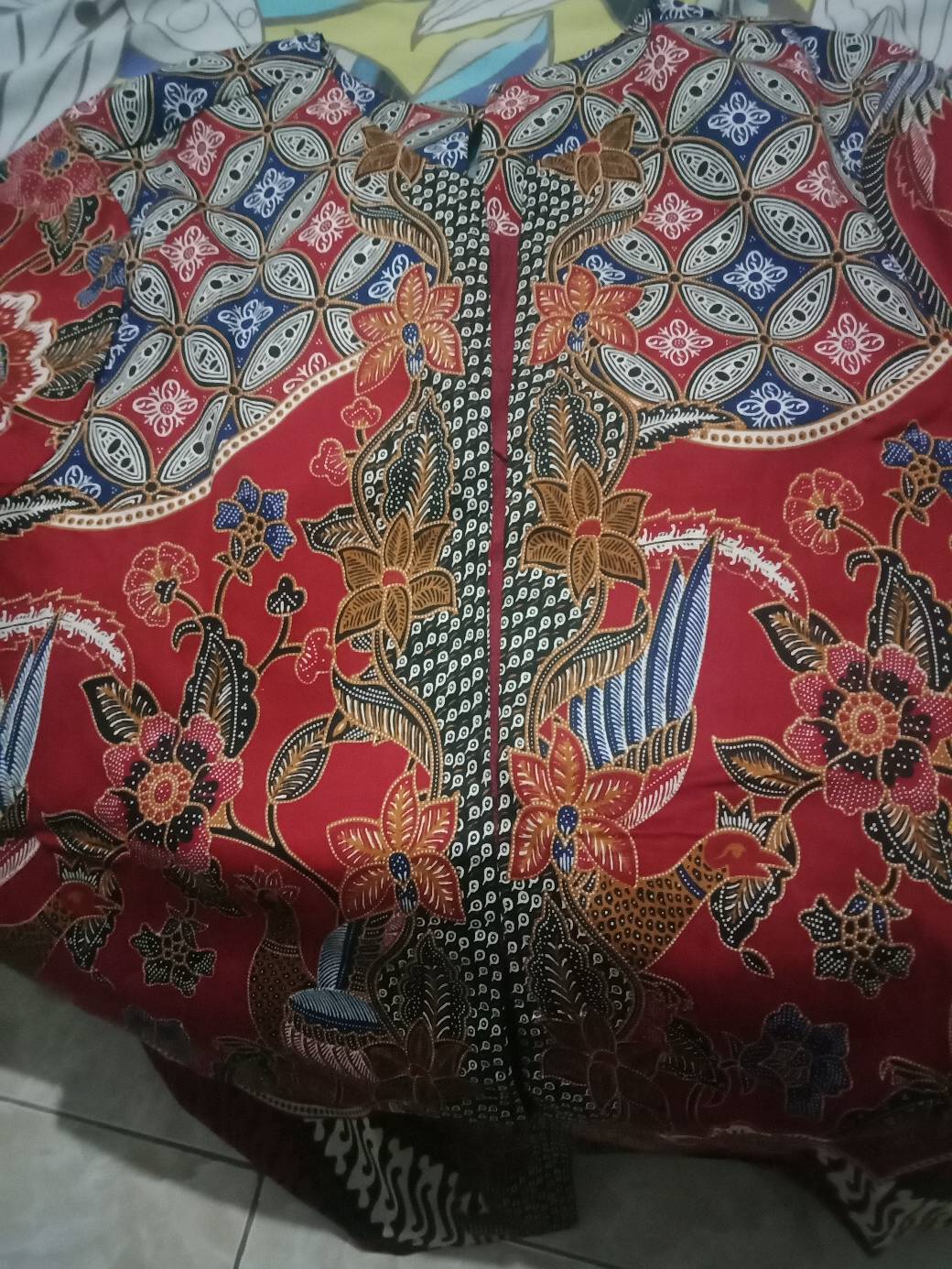 Batik Couple Set Abo-n Edisi Merah Bahan Katun Stretch