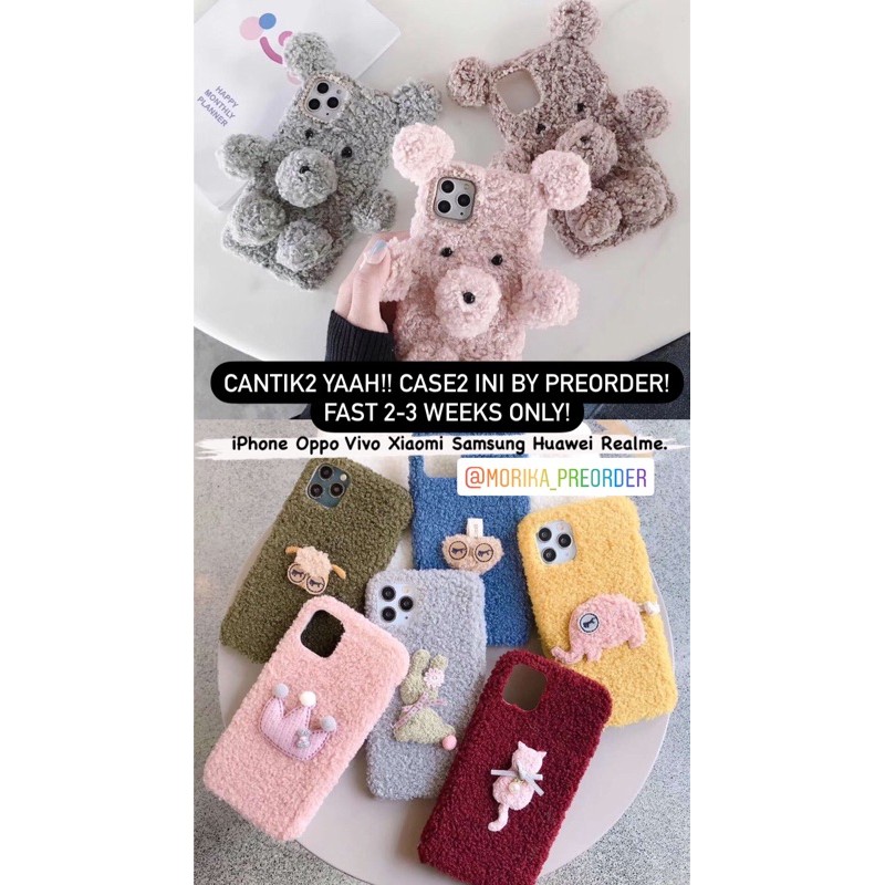 FURR CASE BY PREORDER iPhone Oppo Vivo Xiaomi Samsung Realme Redmi Note 3 4 5 6 8 9 pro S1 V19 Y19