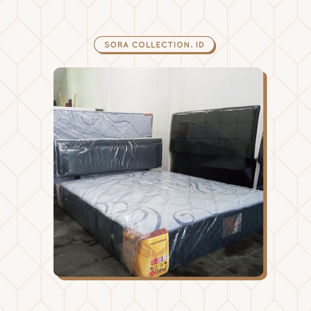 Kasur Springbed Central Deluxe Multibed Uk 160x200 + Sandaran ( Full Set )