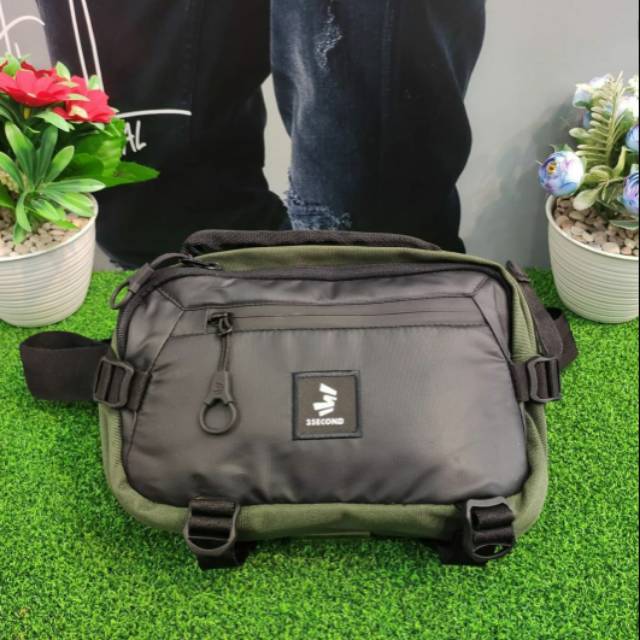 Waistbag 3second Original Terbaru Multifungsi Hijau tas bahu tas pria