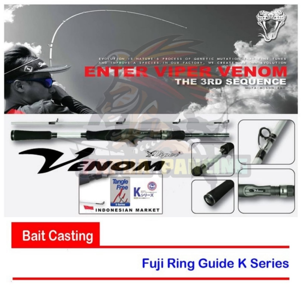 VIPER VENOM VV602MB 8-17LB CRANK BAIT BC + PUCKING PVC