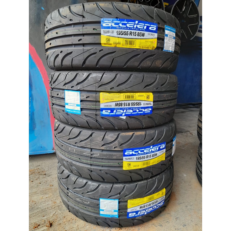BAN MOBIL ACCELERA KEMBANGAN SEMI SLICK 195 55 RING15 BAN LOKAL BERKUALITAS