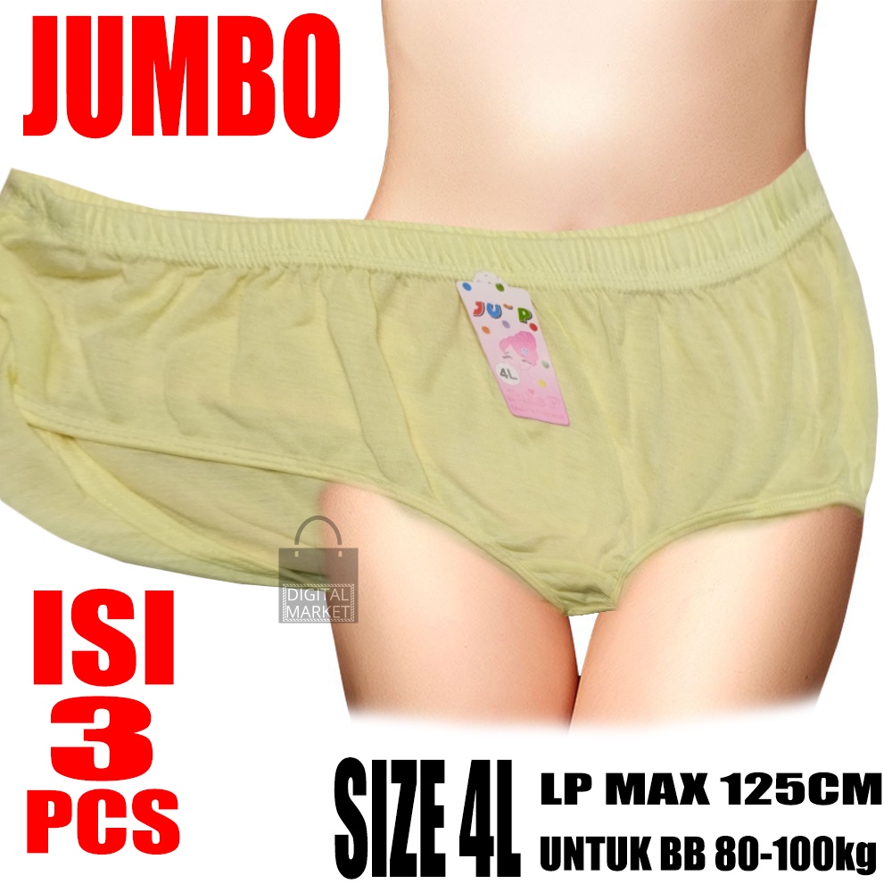 Celana dalam jumbo 4L merk jupe bahan katun kualitas terbaik nyaman digunakan / cd ibu hamil / cangc