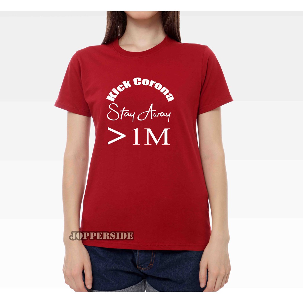 JOPPERSIDE T SHIRT KAOS DISTRO WANITA PEREMPUAN CEWEK SLIMFIT PREMIUM DID STAY AWAY TW18