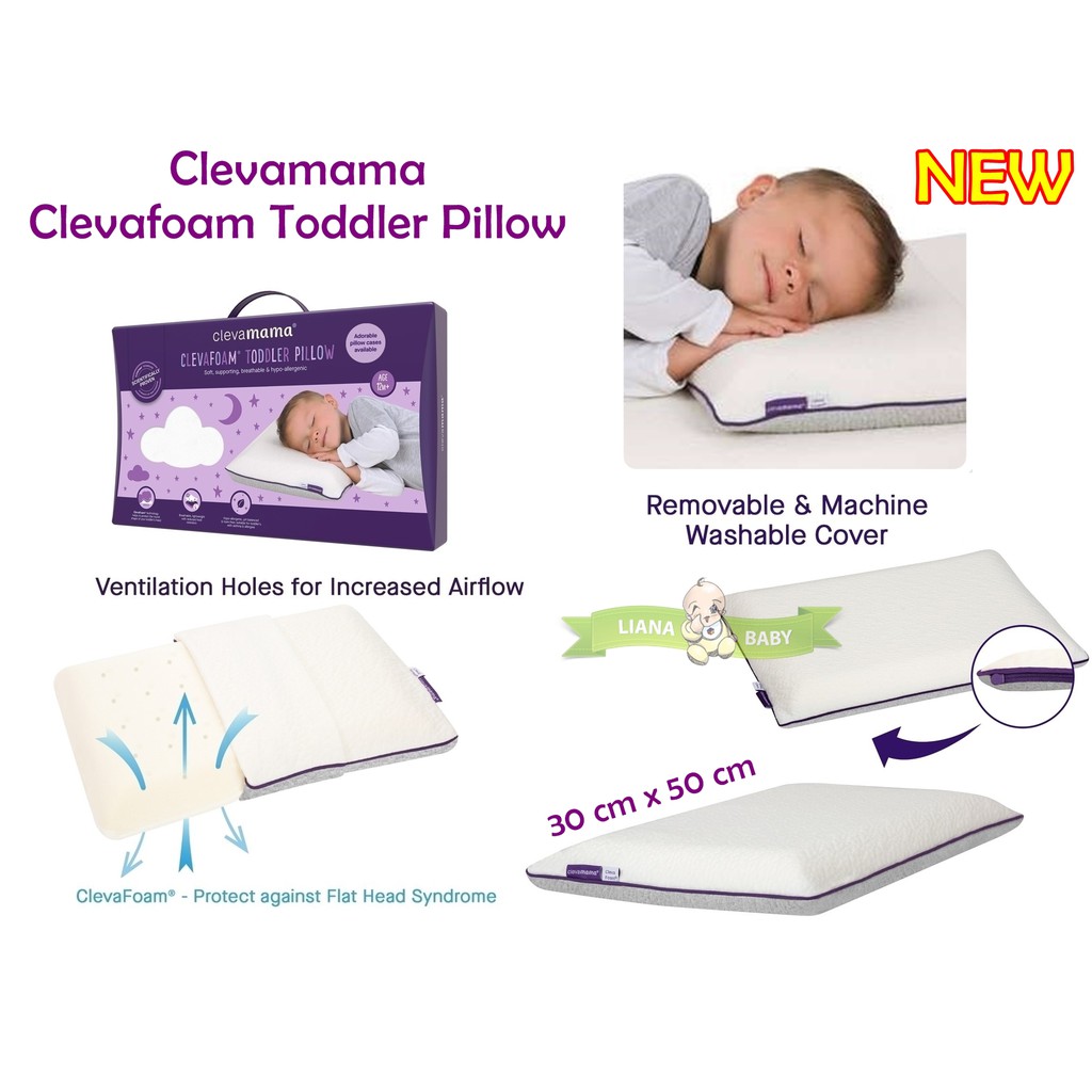 Bantal Anak ClevaMama Supporting Toddler Pillow 12M+