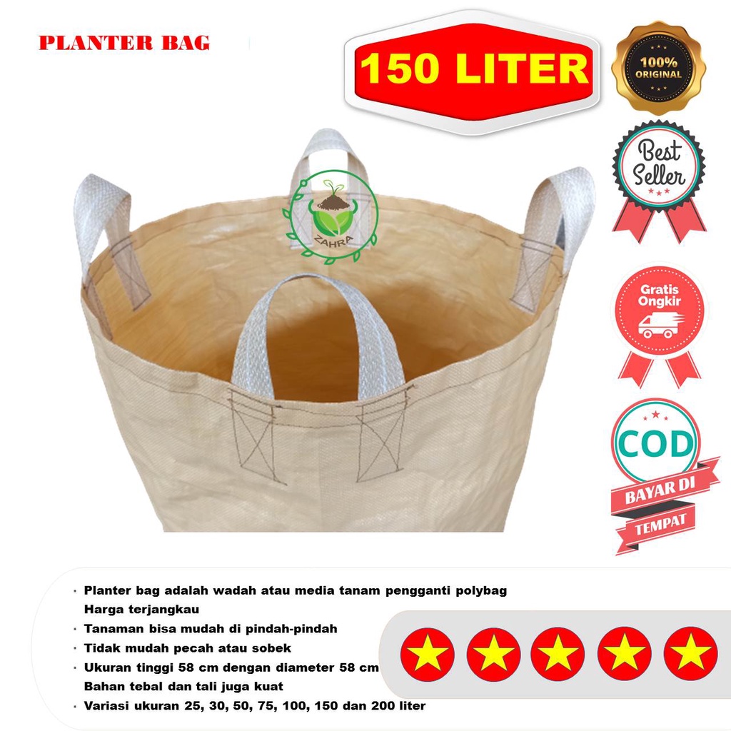 Planter Bag Zahra 150 Liter Planterbag 58 X 58 Cm