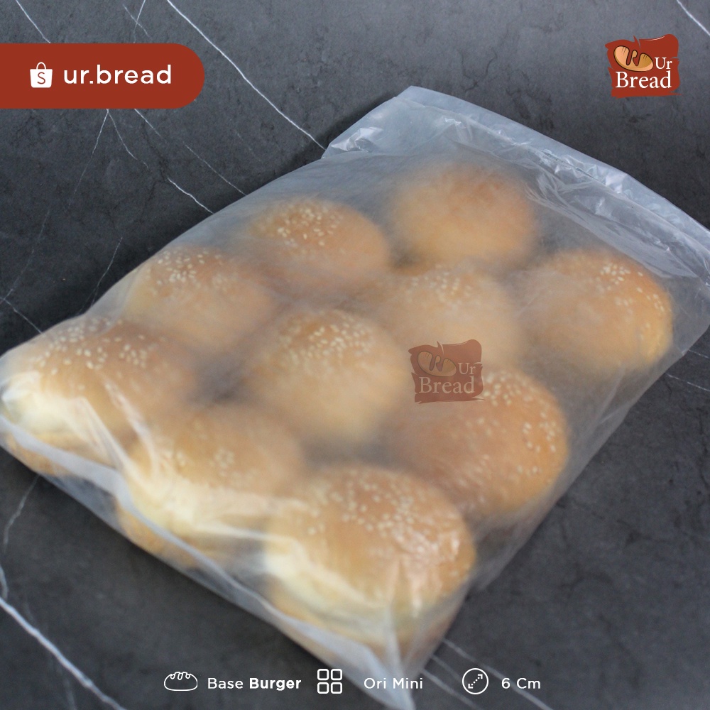 Roti Burger Original 6cm isi 10 | Base Burger 6cm Original