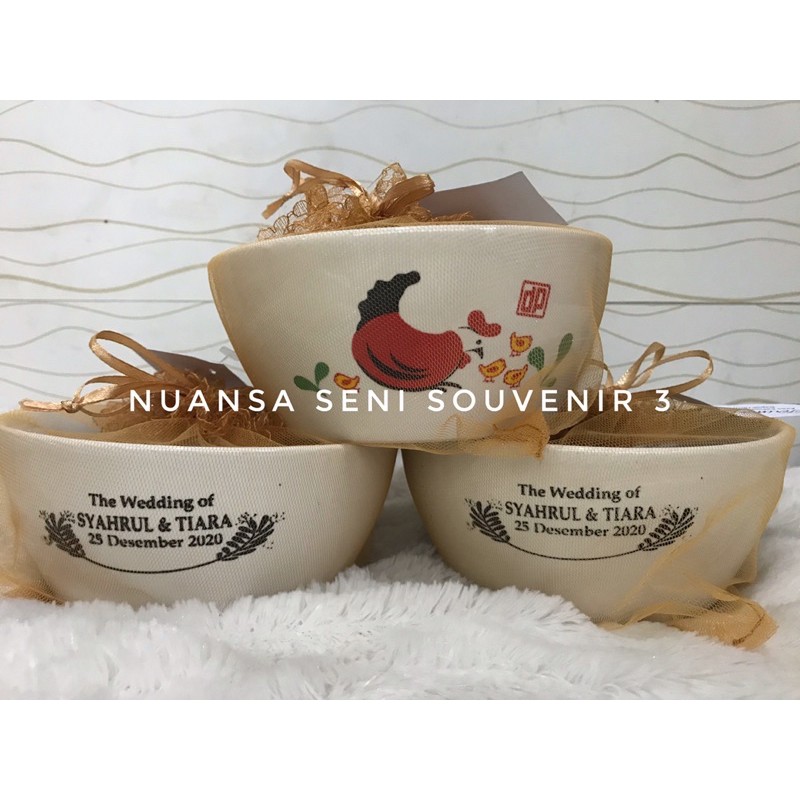 Souvenir Pernikahan Mangkok Ayam Jago Jumbo Mangkok Keramik Besar Mangkuk Rice Ball Motif Ayam Mangk