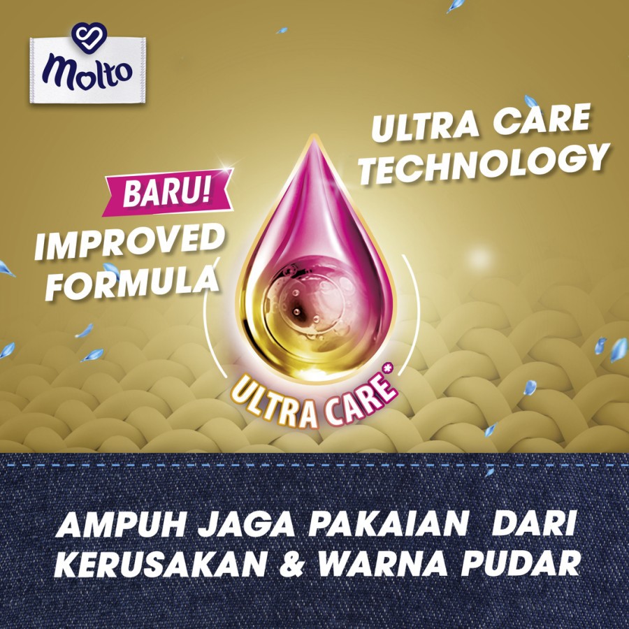 PEWANGI &amp; PELEMBUT PAKAIAN  MOLTO ALL-IN-1 ULTRA CARE CAIR KONSENTRAT 1600ML BAJU