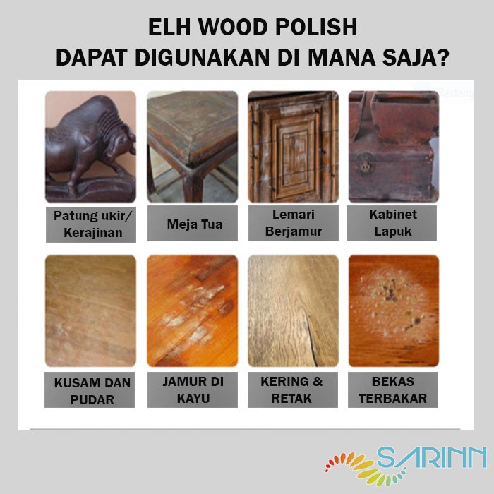 ELH Pengkilap Kayu Wood Polish Pengkilap Perabotan Kayu Meja Kayu Kursi Kayu Patung Kayu Lantai Kayu