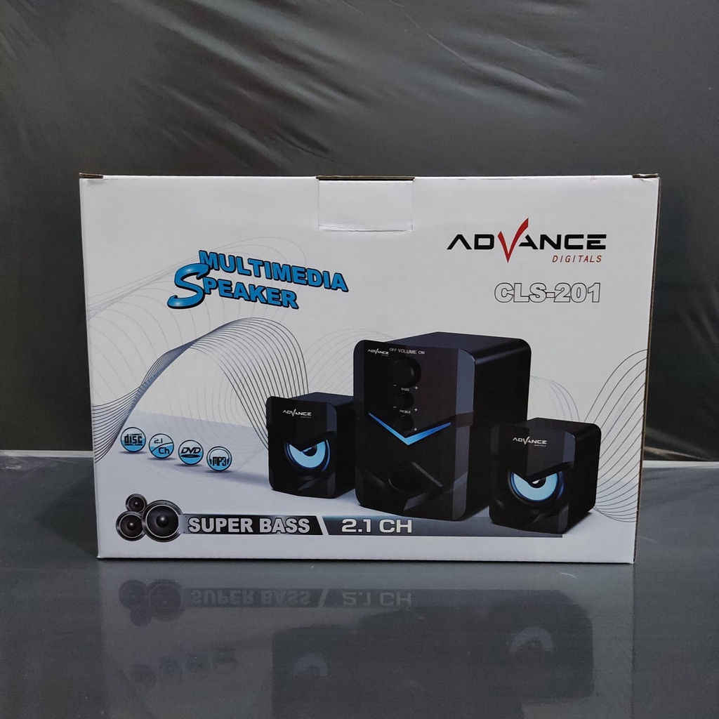 [PROMO COD] SPEAKER AKTIF ORIGINAL ADVANCE CLS-201 MULTIMEDIA 2.1 CHANNEL SPEAKER KOMPUTER/HANDPHONE/LAPTOP