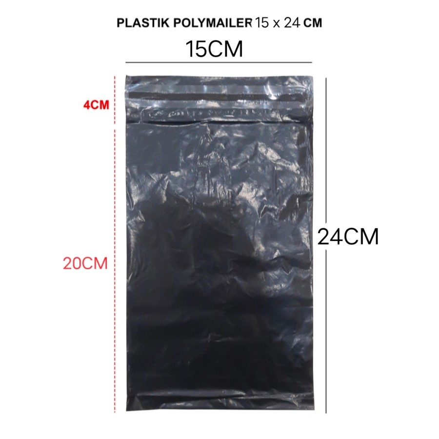 PLASTIK PACKINGAN ONLINE POLYMAILER HITAM MANTUL HARGA PABRIK