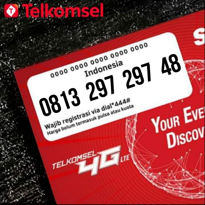 Kartu perdana simpati cantik seri double angka triple