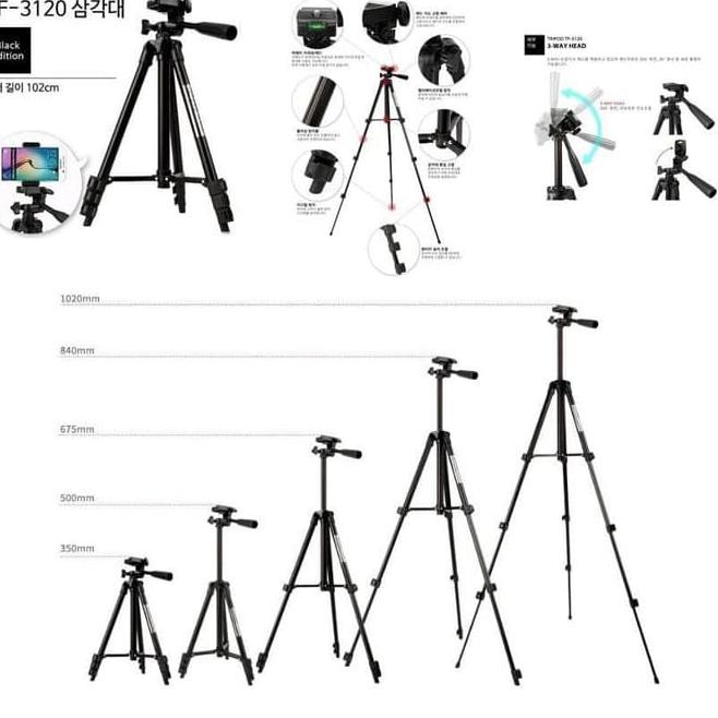 Ix5N Tripod Weifeng 3120 - Tripod Hp Dan Kamera Universal + Free Holder Q3Wb