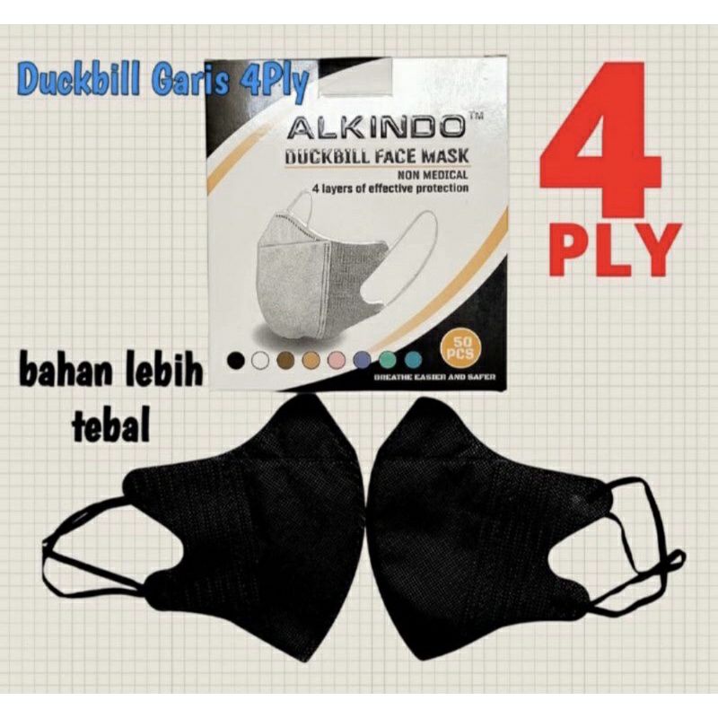 Alkindo duckbill masker 4ply isi 50pcs