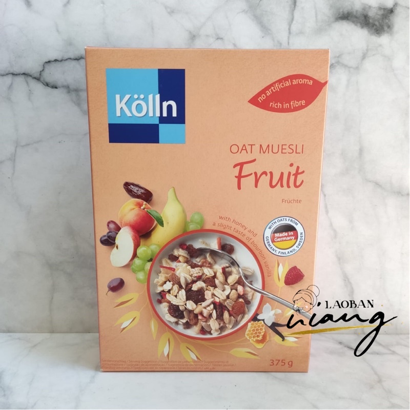 

kolln oat muesli fruit 375g sereal cereal koln granola oatmeal protein