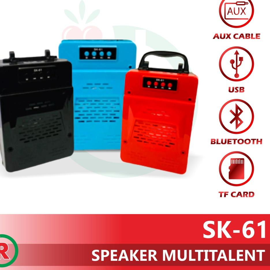 Dijamin Original Speaker Bluetooth SK62 SK60 SK61 wireless Music Box SUPER BASS LED support TF Card 