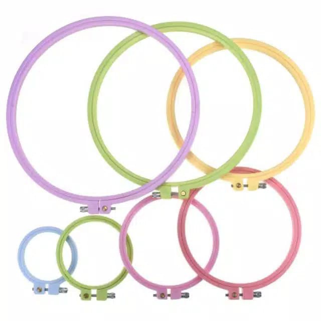 PCS - Pemidangan Plastik Set / Colorful Embroidery Hoop Plastic IMPORT ANK