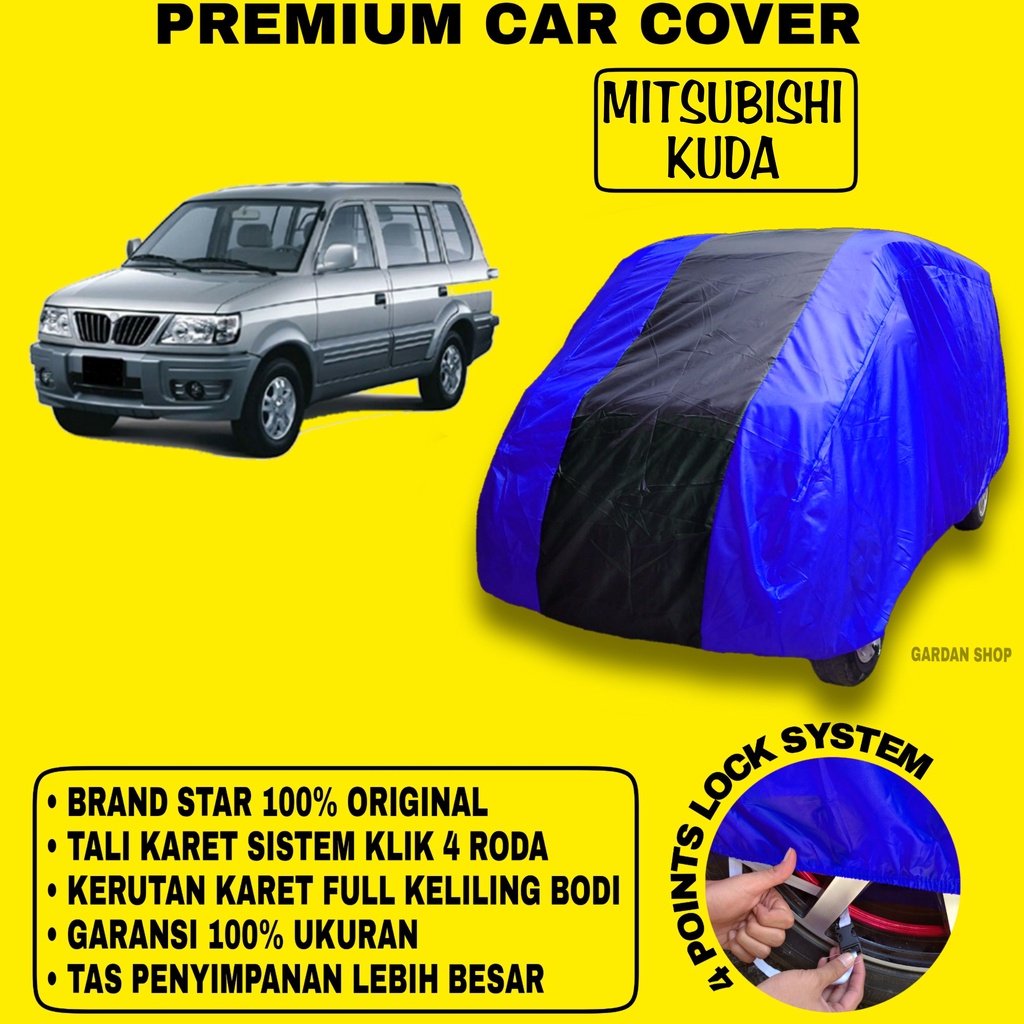 Body Cover MITSUBISHI KUDA BIRU HITAM Penutup Bodi Mobil Mitsubishi Kuda Waterproof PREMIUM