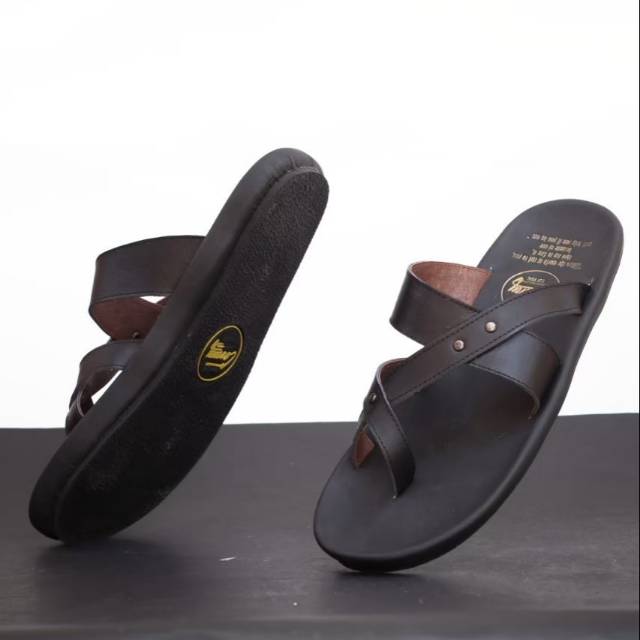 SANDAL KULIT PRIA 05 CEVANY BLACK BROWN TAN KULIT SAPI ASLI ORIGINAL