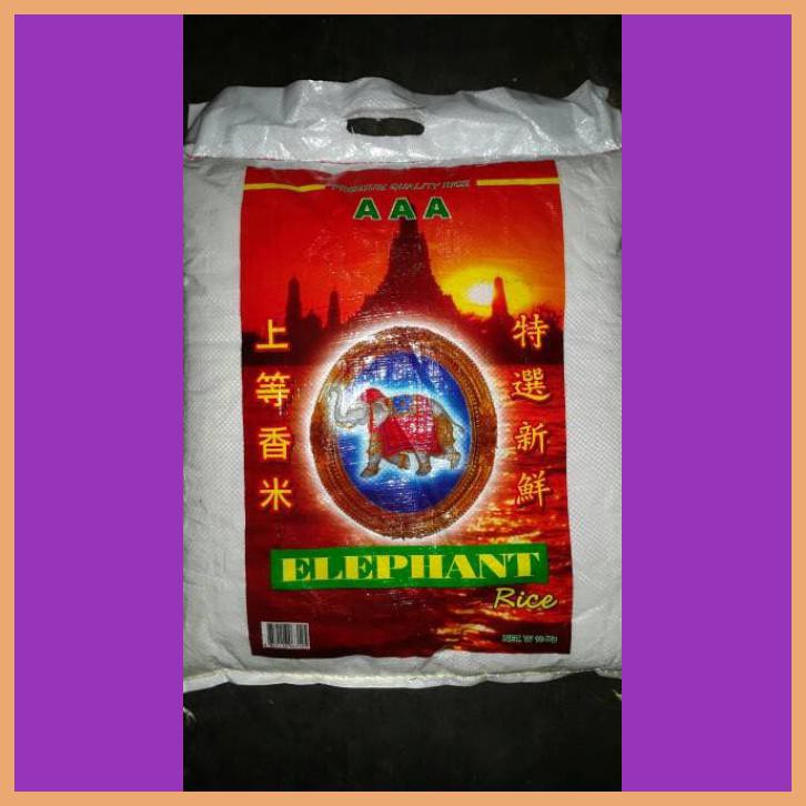 

BERAS PUTIH THAILAND NASI PULEN CAP ELEPHANT / GAJAH 10KG - ENAK