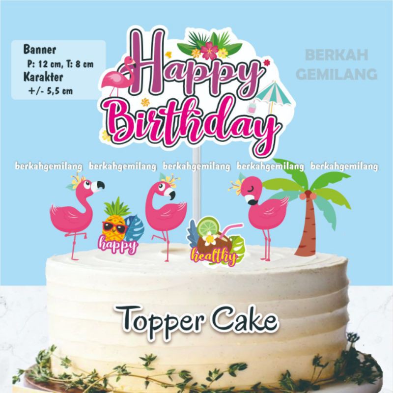 Topper Cake Flamingo