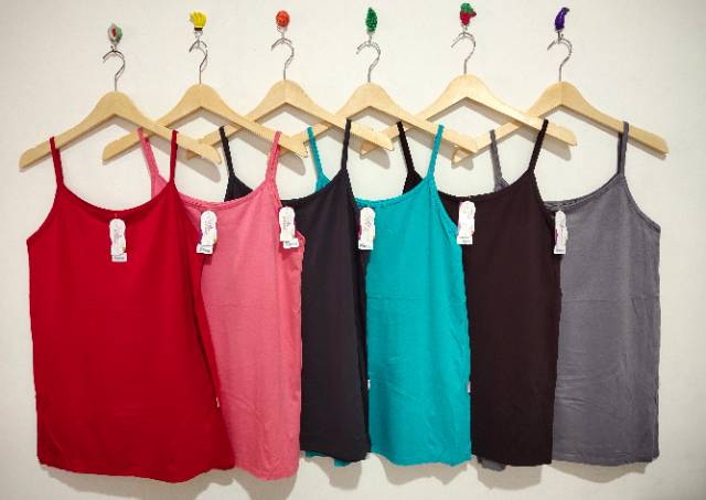 Tanktop Miranda Tali Kecil Polos Bahan Rayon Spandex L XL / Tank Top 6169-5