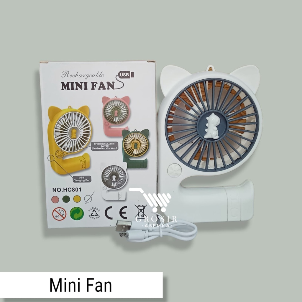 KIPAS ANGIN PORTABLE USB / USB CHARGING MINI FAN / KIPAS ANGIN MINI USB BENTUK LUCU