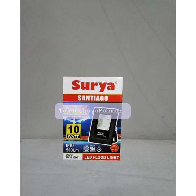 Lampu Sorot/Lampu Led Santiago 10w 10watt Surya Santiago Flood Light