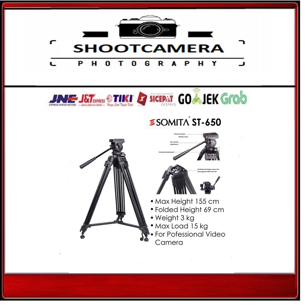 TRIPOD SOMITA ST-650 - SOMITA ST650 PROFESSIONAL TRIPOD VIDEO