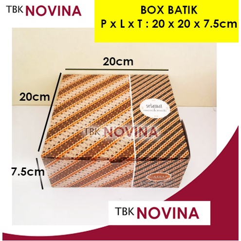 KOTAK NASI BATIK / BOX SNACK / DUS BOLU KUE GORENGAN BATIK