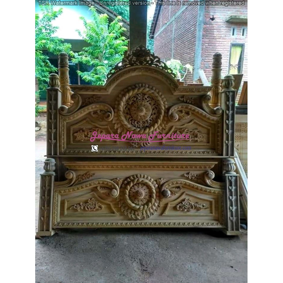 FLASH SALE Dipan Gong jepara,  Ranjang jati gong, Dipan Gong Termurah DPG04