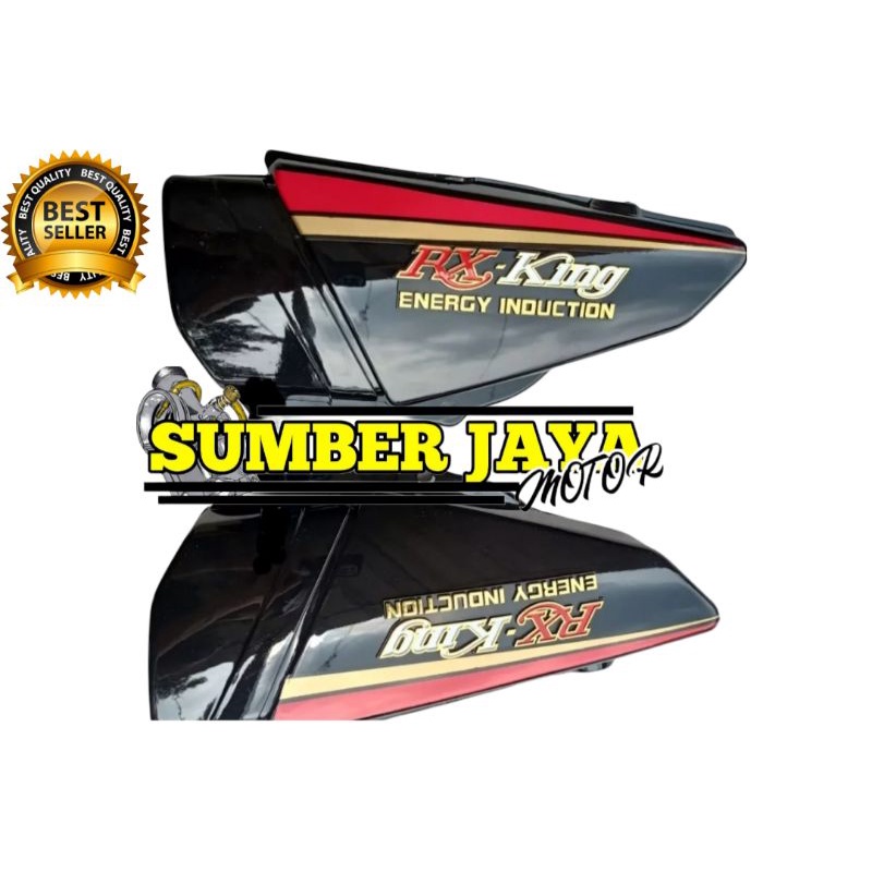 COVER TEPONG TUTUP AKI RX KING 92 SET STIKER DAN EMBLEM RX KING MERAH