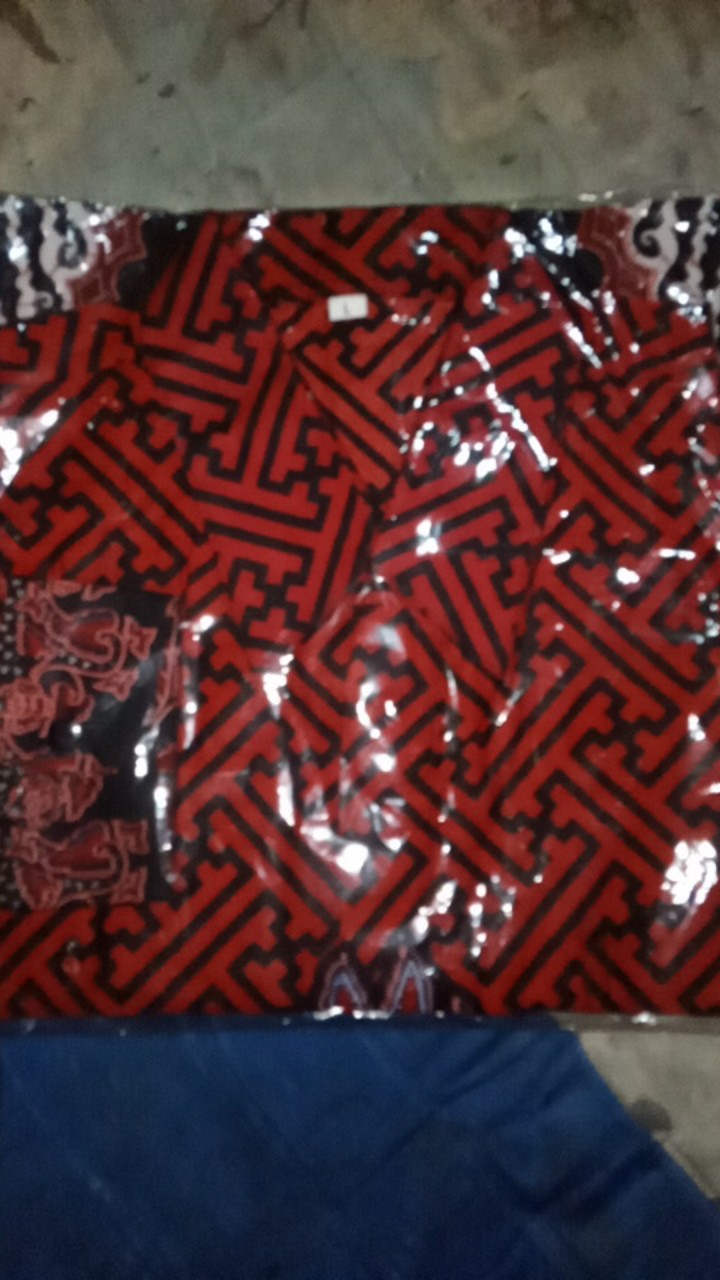 Batik Couple Keluarga Sania Ruffle Ori Ndoro Jowi Dnt Motif Pagar Bunga Merah