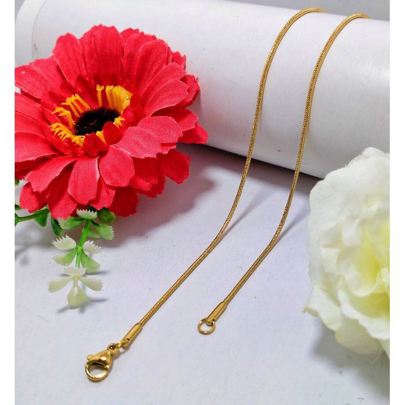 KALUNG TITANIUM BULAT KECIL 1.2MM 0.9MM WARNA GOLD STAINLESS STEEL - KALUNG TITANIUM KECIL 1.2MM 0.9MM MODEL BULAT WARNA GOLD STAINLESS STEEL