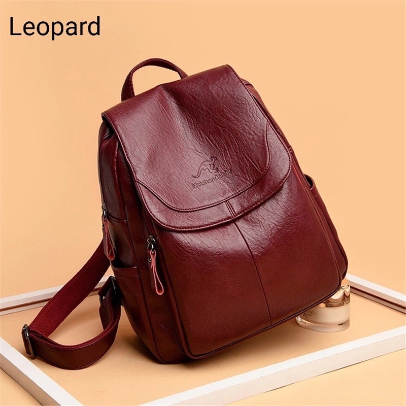 tas ransel wanita leather tas kulit polos ransel polos wanita ransel kerja polos simple cara bags