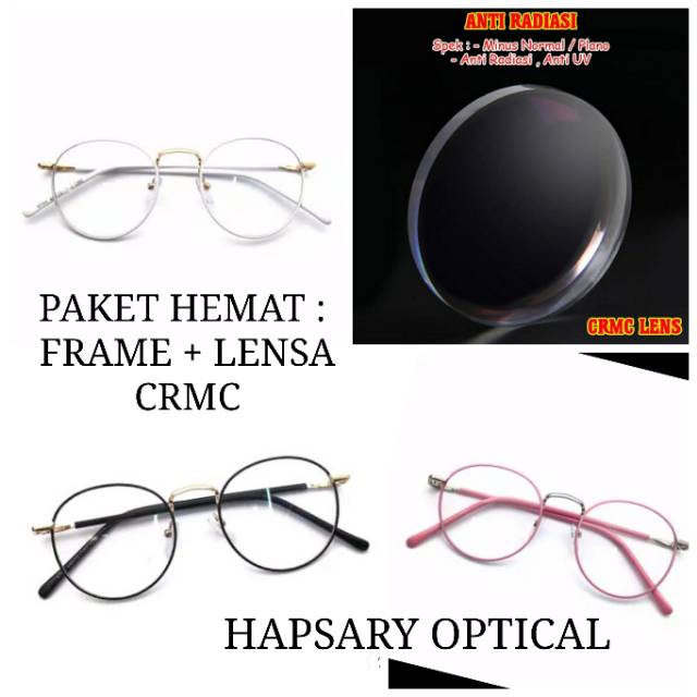 Frame Kacamata Wanita, Kaca mata Anti Radiasi, Kacamata Minus, Kaca mata Trendy, Kacamata New Korea