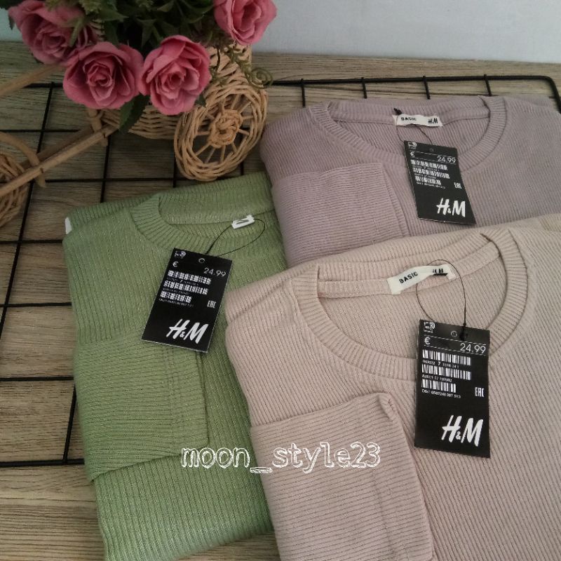 KAOS RIB PREMIUM LENGAN PANJANG/ KAOS POLOS RIB LENGAN PANJANG WANITA (PART 1)