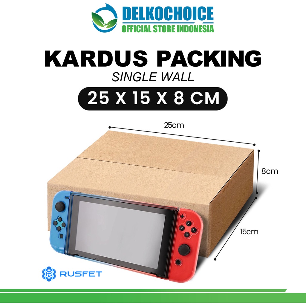 

KARDUS PACKING KARTON BOX 25x15x8cm DUS KOTAK PACKAGING POLOS TEBAL RUSFET PREMIUM / SATUAN