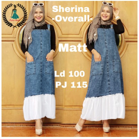 NEW OVERALL KEKINIAN!! SHERINA OVERALL MATT JEANS WASH VARIASI SIFON