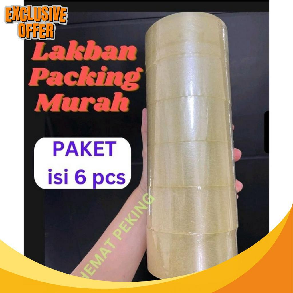 

CUCIGUDANG Lakban Bening Murah Transparan Plakban CLEAR isi 6 pcs