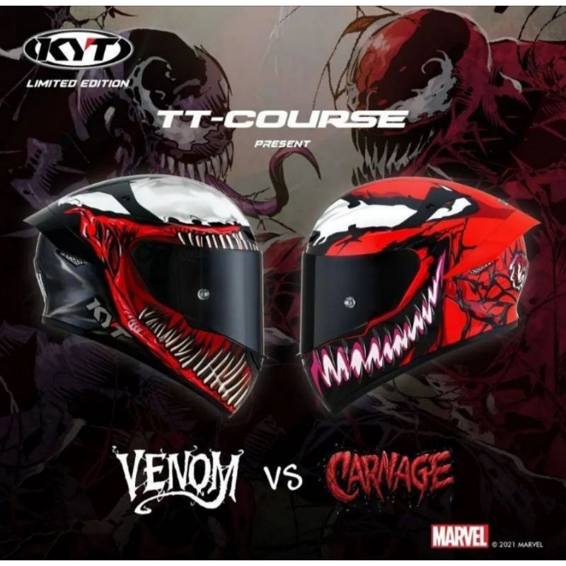 Helm KYT TTC Venom & CARNAGE (LIMITED EDITION)