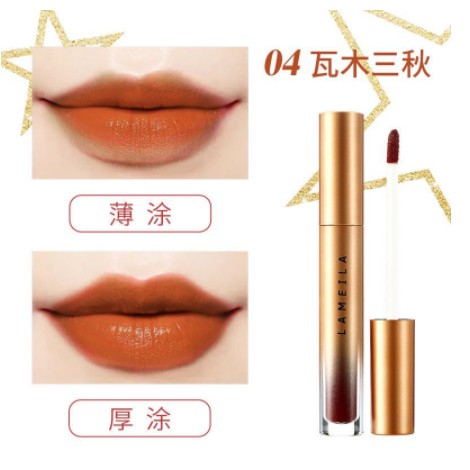 LAMEILA Lip Glaze Lipstik Pelembab Tahan Lama Lip Gloss Pewarna Bibir Cair Pelembab Lipstik DJ 1021