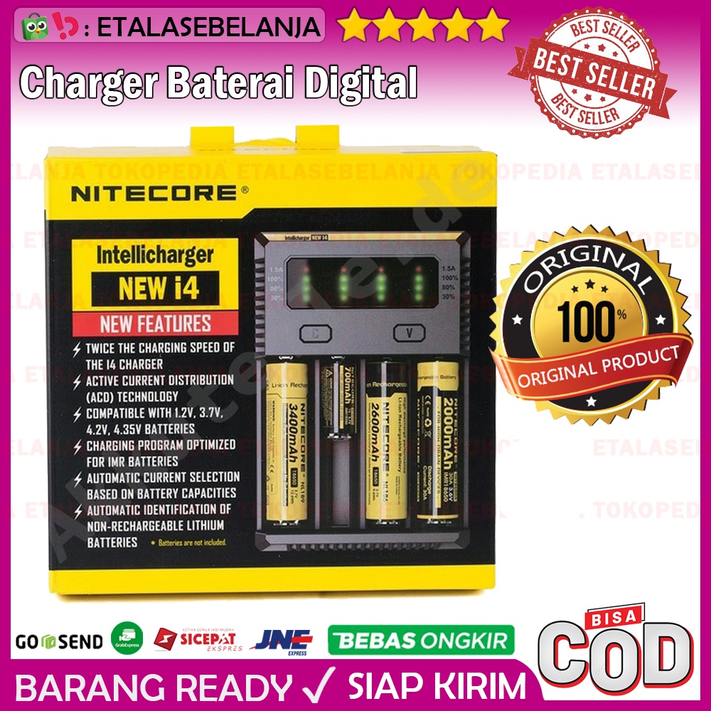 Charger Cas Baterai Batere Digital Batere AA-AAA-18650-DLL