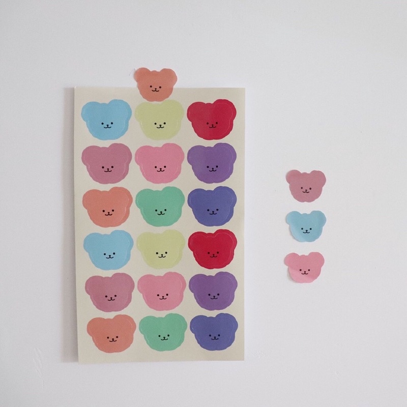 

Big gom bear stiker/stiker lucu Korea/stiker dekorasi scrapbook journal