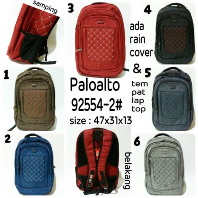 Tas ransel backpack Paloalto 92554-2# tas punggung keren terbaru dan termurah