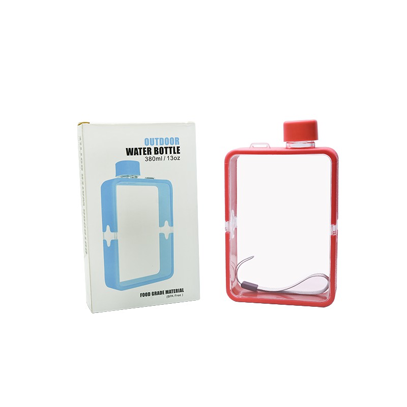 Indoshare Botol Minum Unik Kotak 380ml-Merah